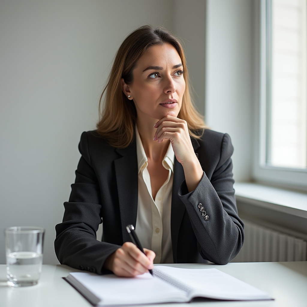 Manager în reflecție profundă în cadrul unei sesiuni de formare